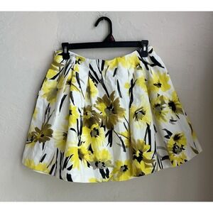 Alice + Olivia Skirt Mini Floral Pleated 10 Preppy Dainty Designer Luxury Silk